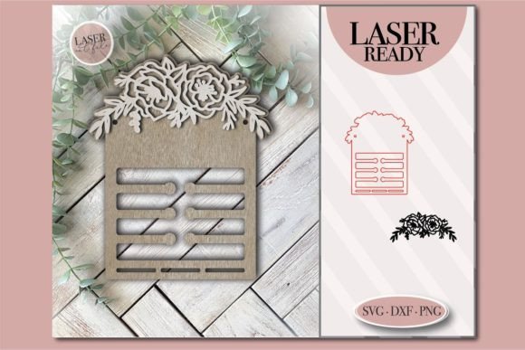 Create a Charming Floral Bow Holder SVG for Stylish Organization