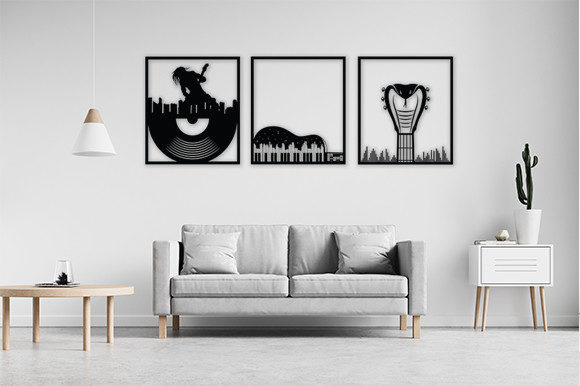 Create a striking visual focal point with the Wall Music Laser Cut File, a versatile design asset that brings rhythmic elegance to your creative projects.