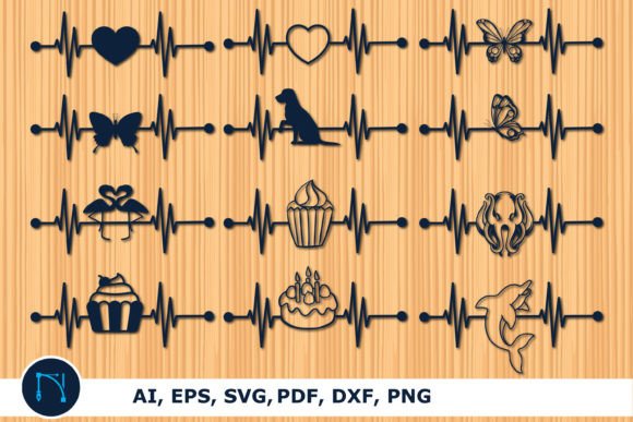 Laser Cut Heartbeat SVG Mega Bundle for Modern Design