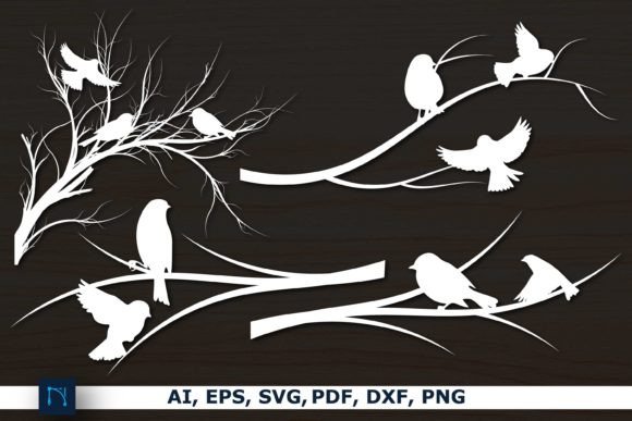 Stunning Paper Cut Bird in Tree Branch SVG Bundle