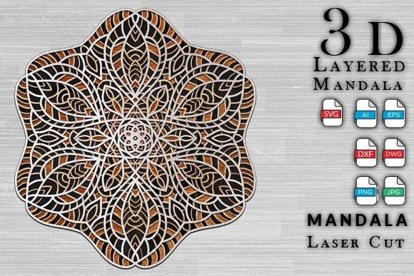 Transform Your Space with 3D Mandala Digital Laser Cut Art