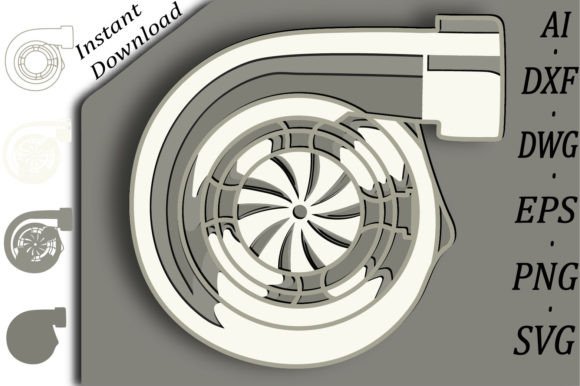 Turbine Multilayer Svg: Stunning 3D Layered Design