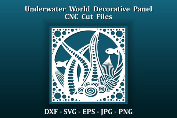 Undersea Wall Art Panel CNC Cut Files for Ocean Decor